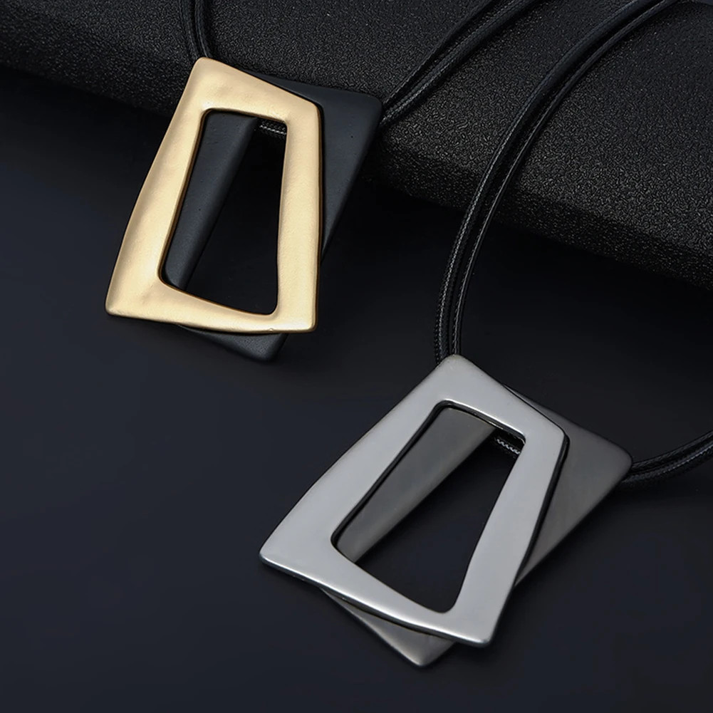 2023 Sweater Chain Long Necklace Trendy Zinc Alloy Metal Gold Color Necklaces