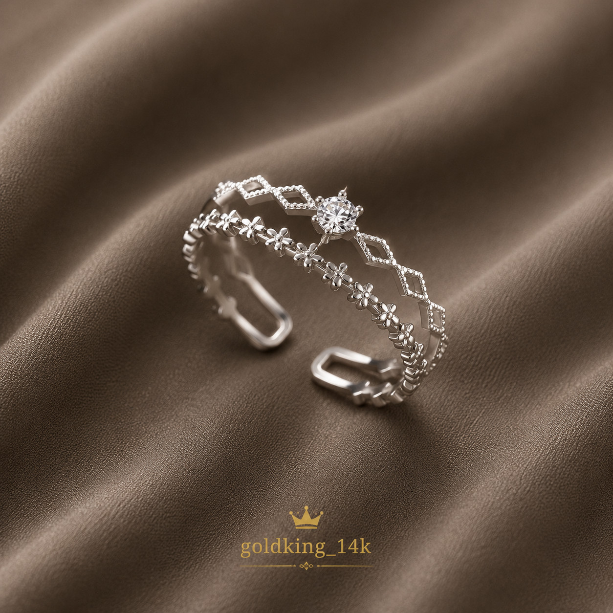 925 Sterling Silver New Year Special Women Simulated Diamond Adjustable Toe Ring