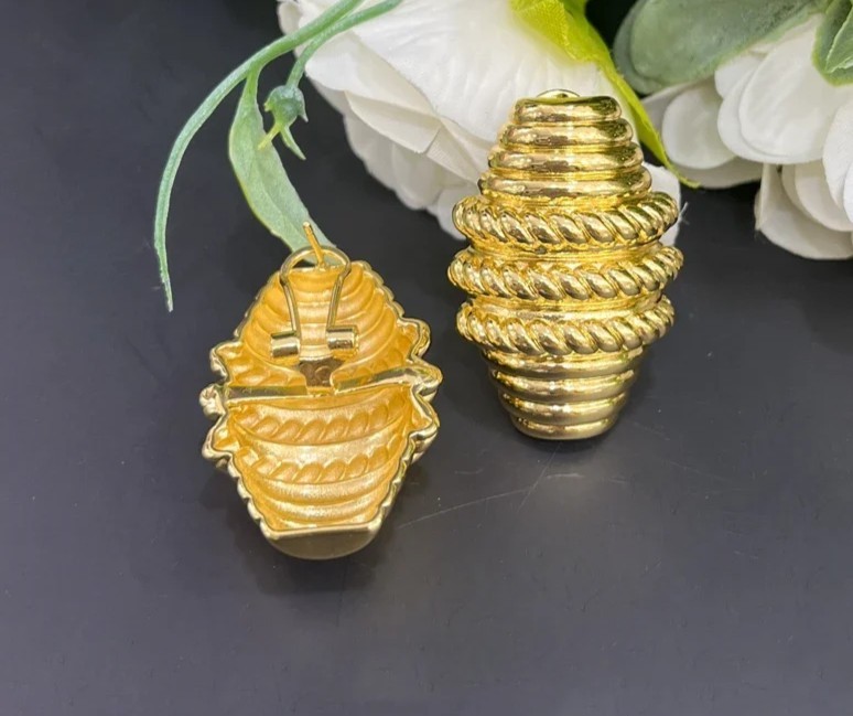 18K Gold Plated Dubai European Wedding Bridal Pendant Necklace Drop Earrings Set