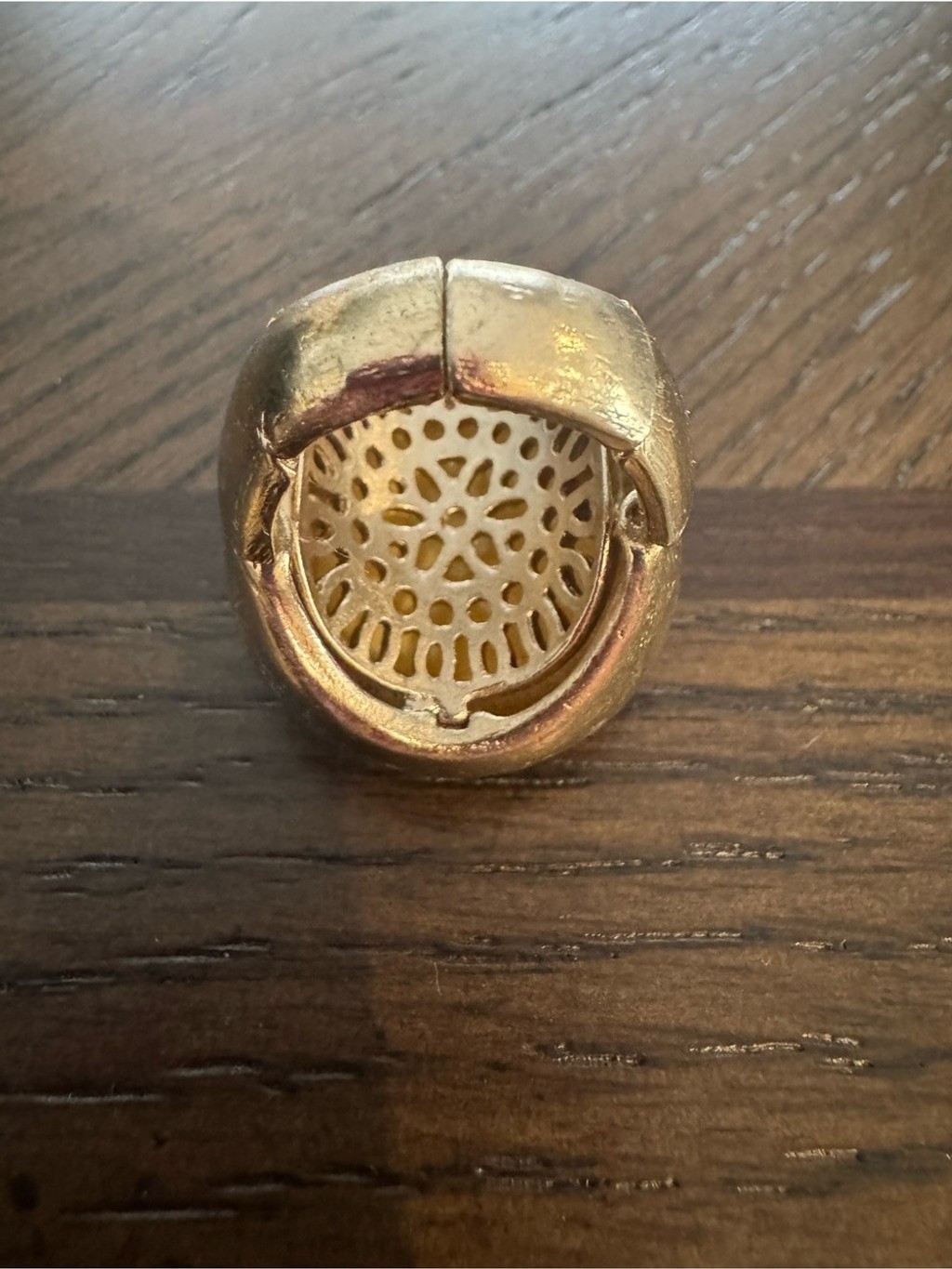 Stretch Statement Ring Yellow Crackle Resin Rhinestone Halo Size 7–7.5