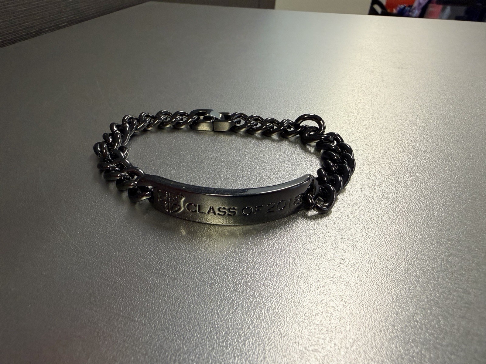 Jostens Class Of 2018 Bracelets Lobster Clasp In Dark Gray Color