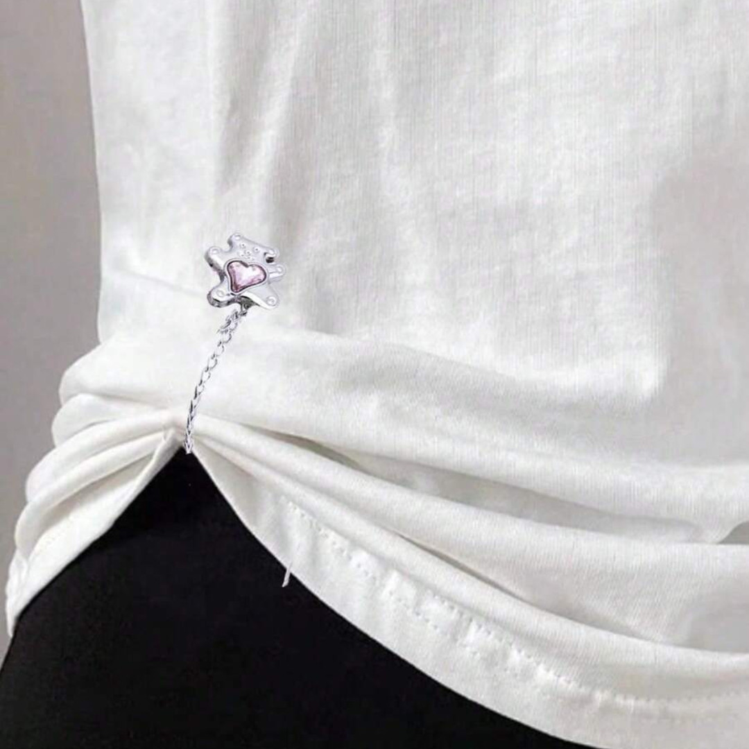 Magnetic Clothing Clips 4Pcs Chain Brooch Buckle Womens Fixing Dresses Pants