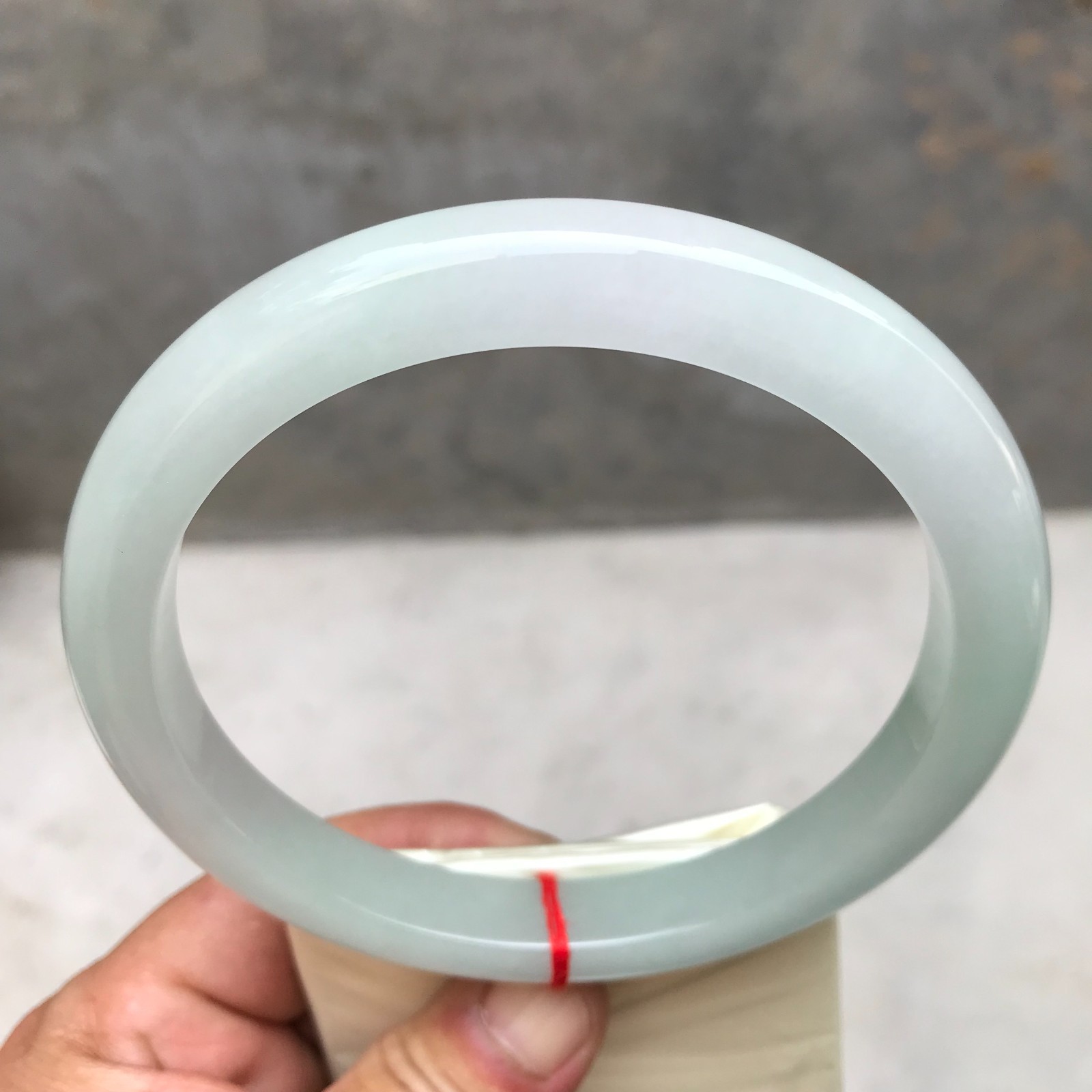 84MM Natural Icy Green Jadeite Jade Bracelet Burma Jadeite Jade Big Bangle