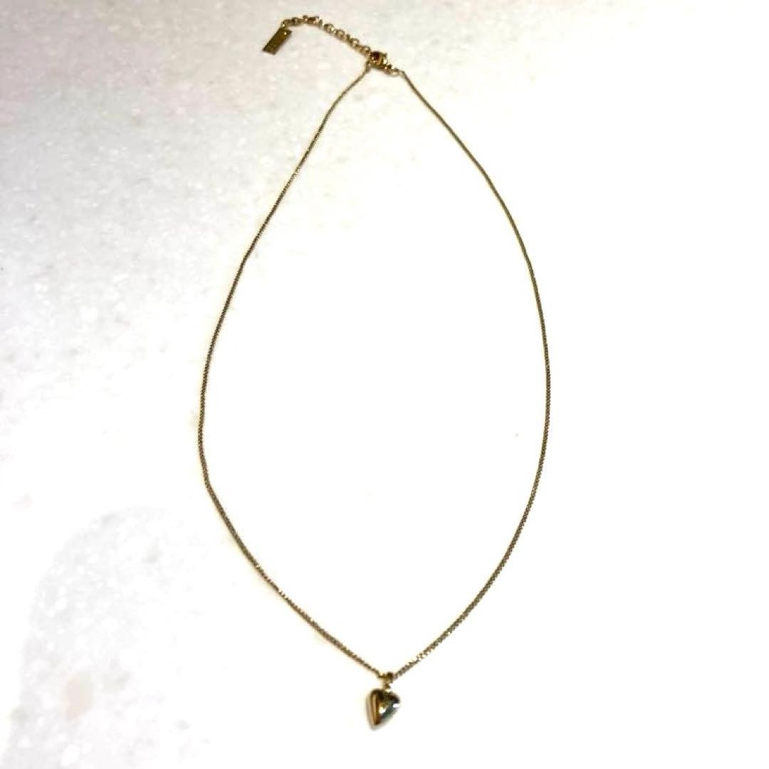 Saint Laurent Heart Necklace Gold