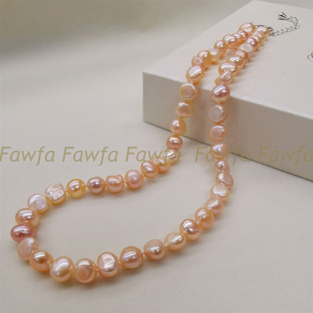 Genuine 6-7/7-8/8-9/9-10mm Natural Multicolor Freshwater Baroque Pearl Necklace