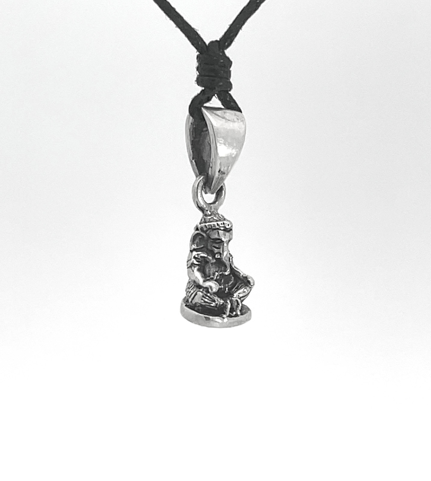 Ganesha 92.5 Sterling Silver Charm Necklace Pendant Jewelry