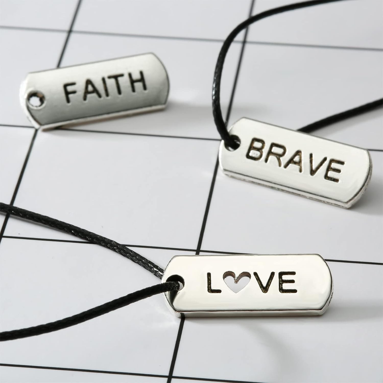 80 Pcs Word Charms Pendants Engraved Motivational Charms Pendants Jewelry Making