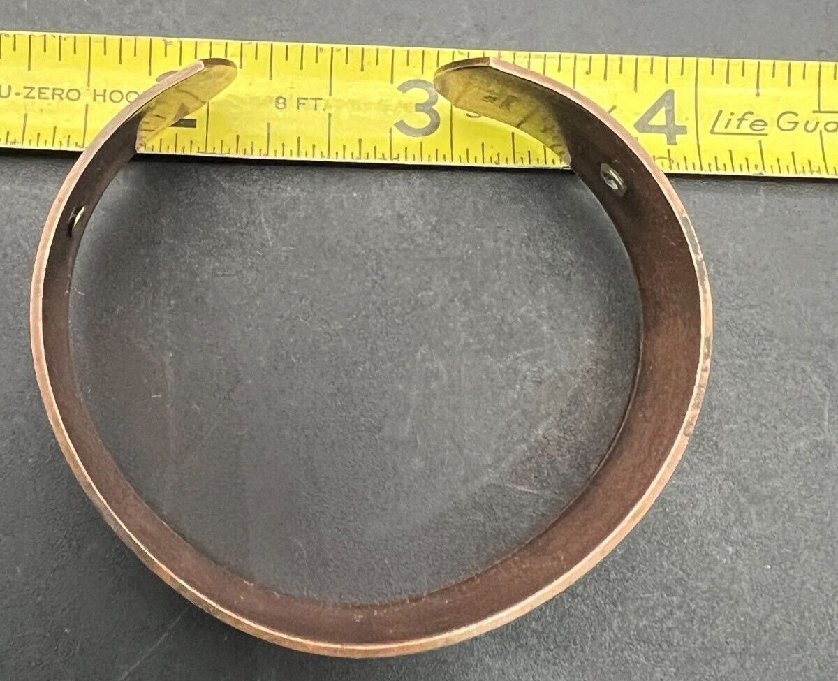 Vintage Greek Key Copper and Brass Bracelet Cuff 30g