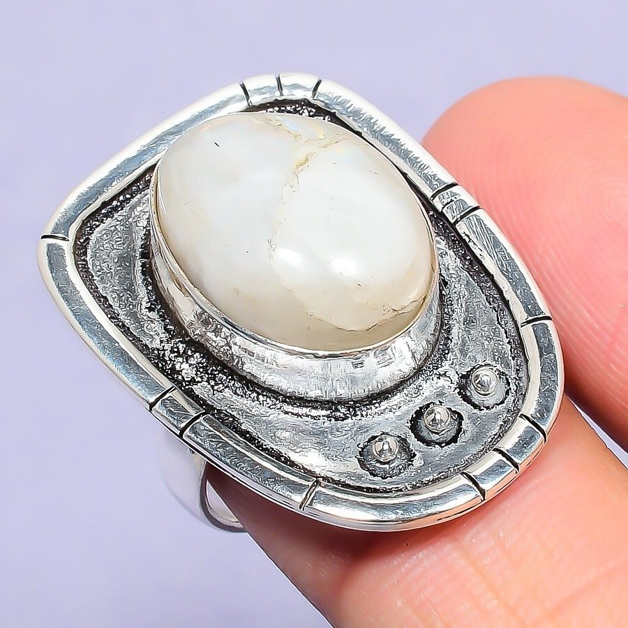 Rainbow Moonstone Jewelry Sterling Silver Natural Cluster Ring Size 9 For Women