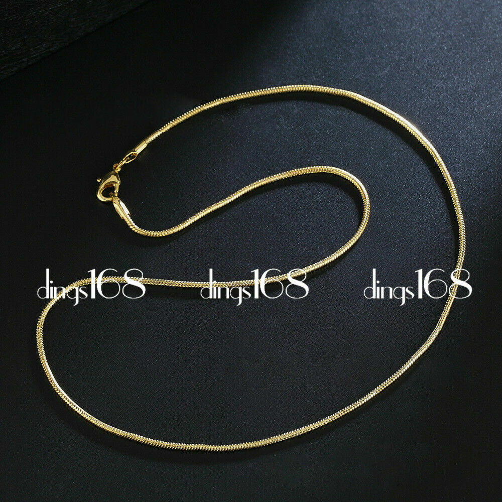 Unisex 18K Gold Filled Tarnish-Resist Snake Chain Bracelet/Anklet/Necklace 5-38″