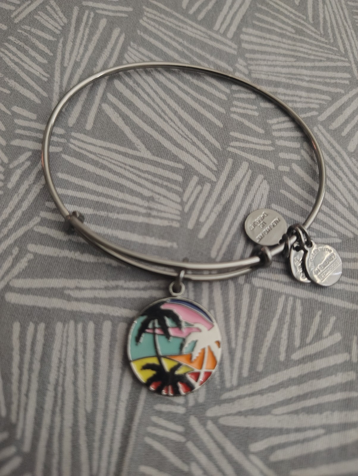 ALEX AND ANI Silver Adjustable Charm Bangle Bracelets Lot of 9, Assorted Themes