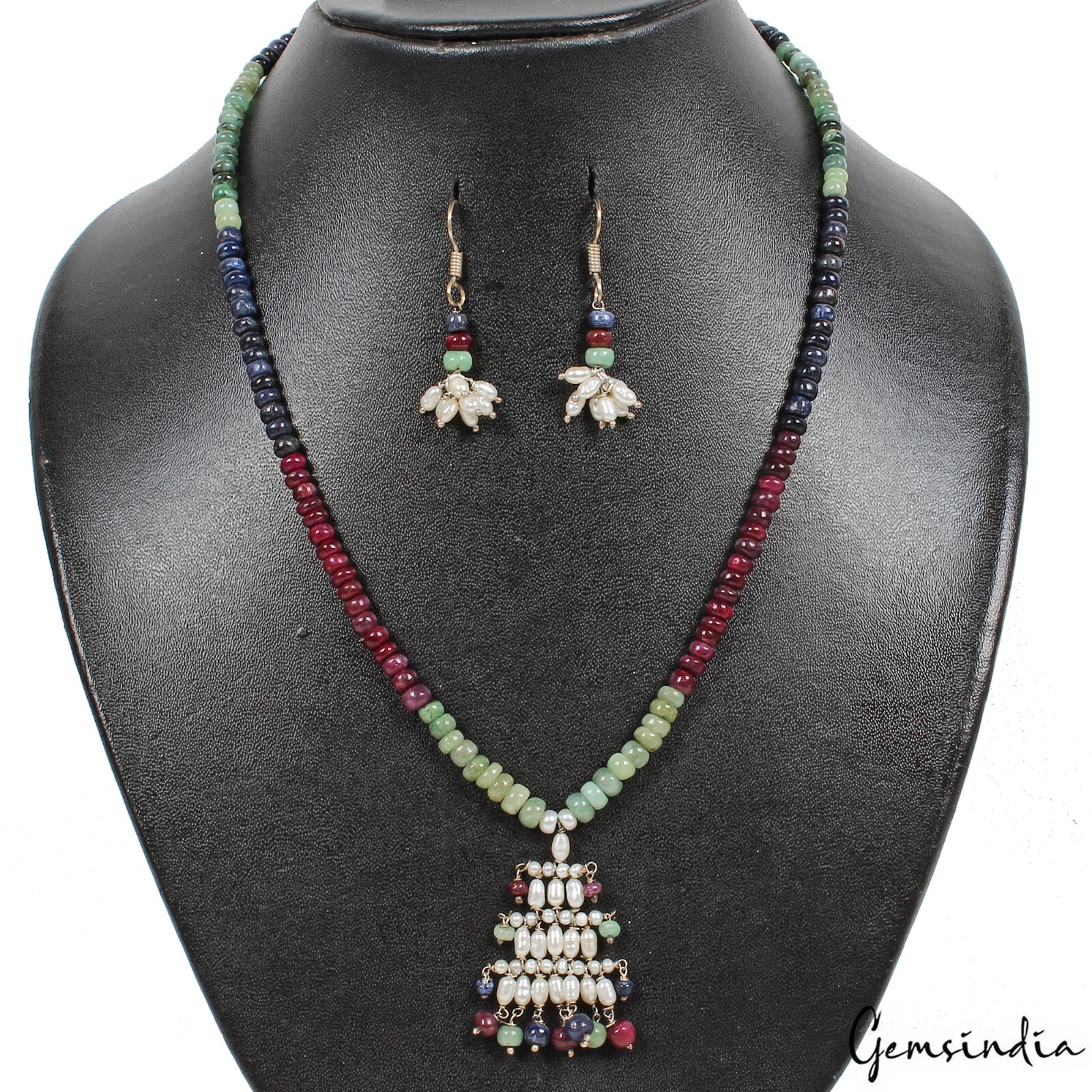 148.25 Ct Natural Multi Gems Handmade Round Beaded Gemstone Beautiful Necklace