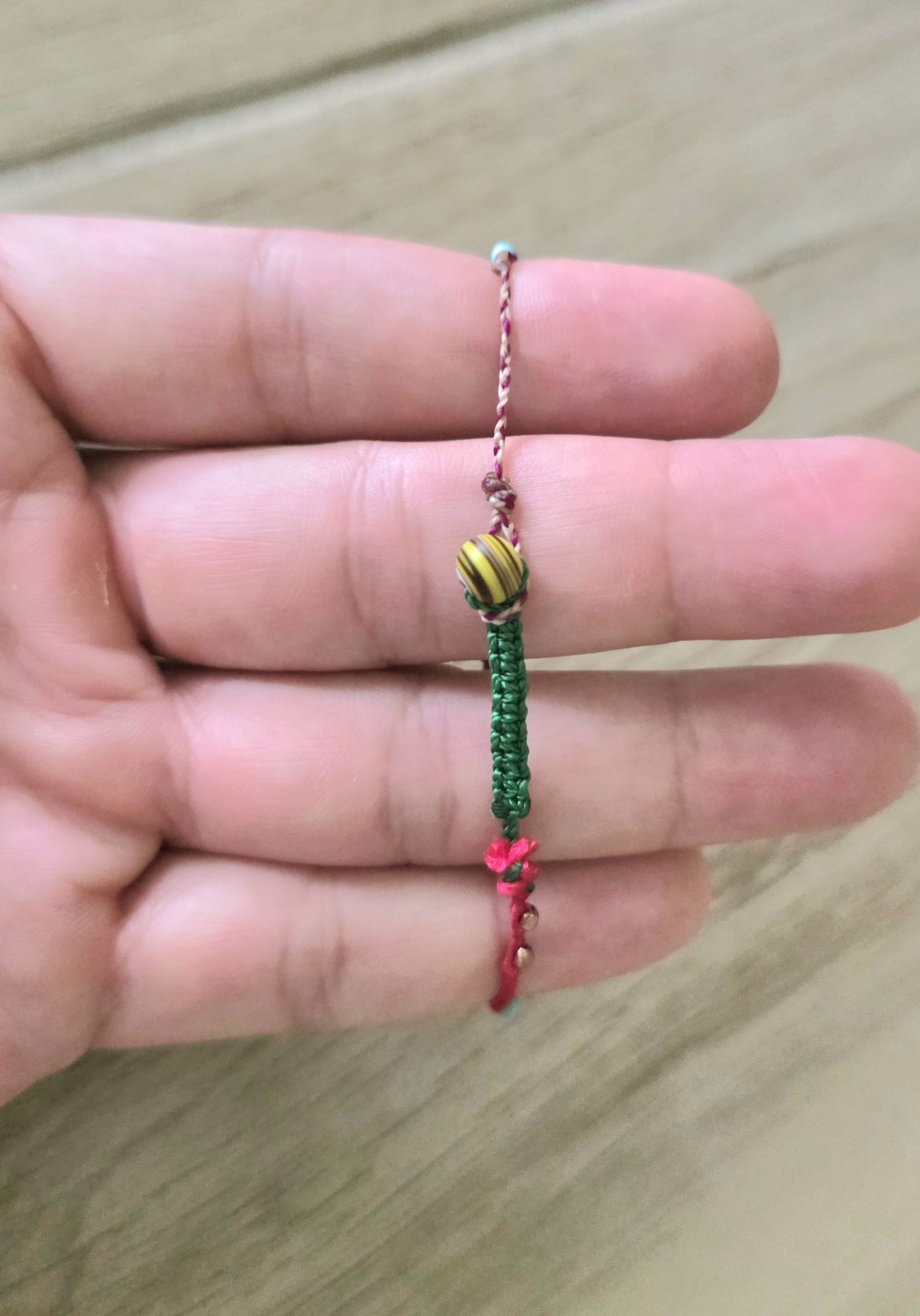 Multicolor Beaded Cord Heart Charm Bracelet Inspired by Chan Luu and Free People