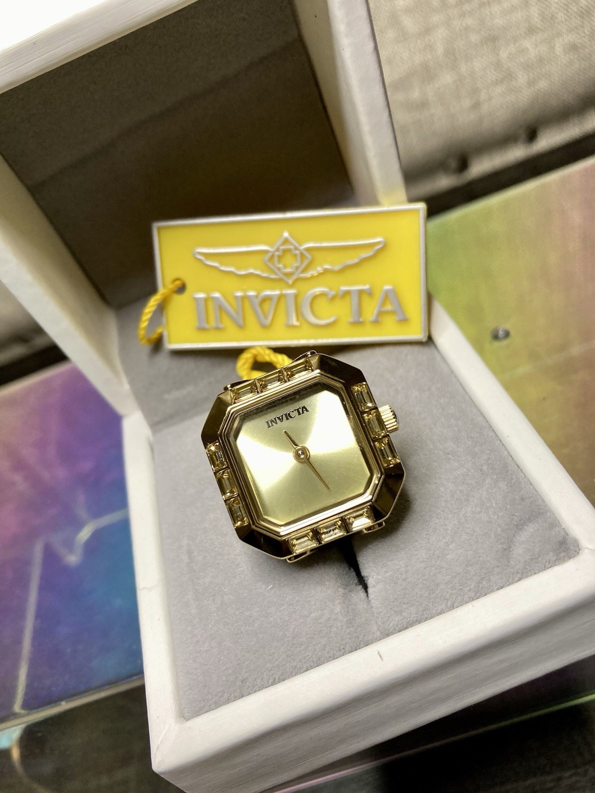 Invicta Ring Watch – 21.5mm, Gold Tone Brand New