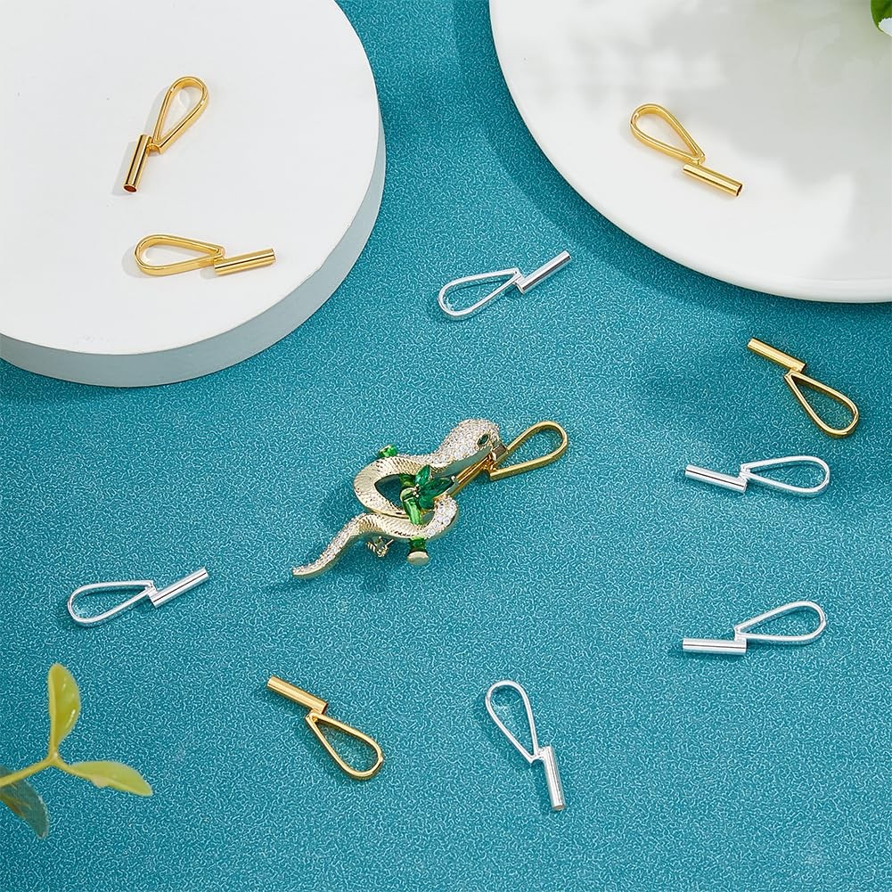 10Pcs 2 Colors Vertical Pin to Pendant Brooch Pendant Converters Alloy Brooch…