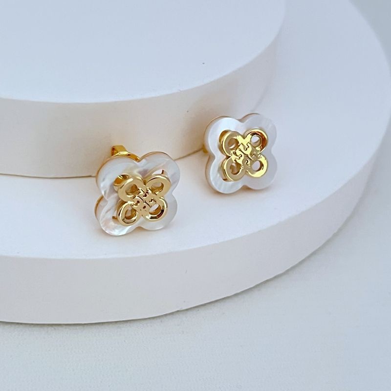 New Burch KIRA CLOVER STACKED STUD Classic Simple Lady Earrings with Pouch