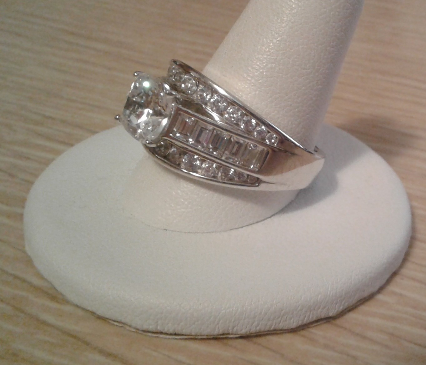 DOB255 Square Cushion, Baguette & Round Bella Luce CZ Ring 3.36ctw. Size 10