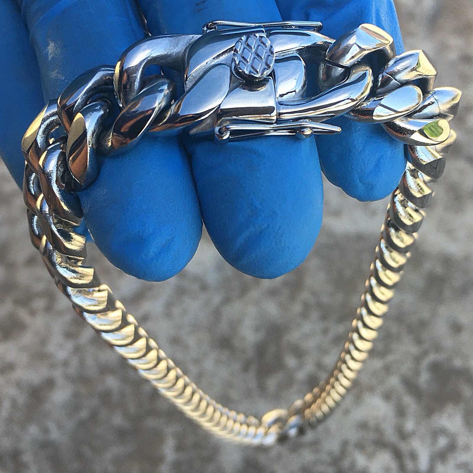 Mens 18″ In Choker Chain Stainless Steel 14MM Cuban Link Heavy Hip Hop Necklace