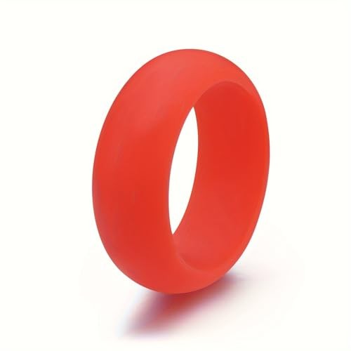 10-Pack Hypoallergenic Silicone & Rubber Ring Set for Women – 8mm Wide 6