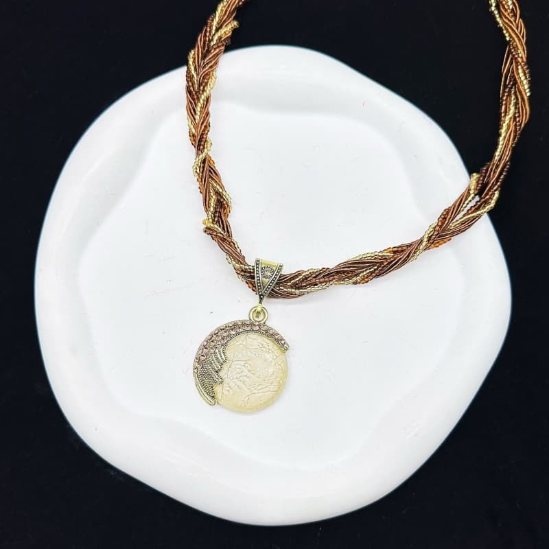 Turquoise Gemstone Necklaces Retro Choker Bohemian Pendant Fashion Jewelry Chain