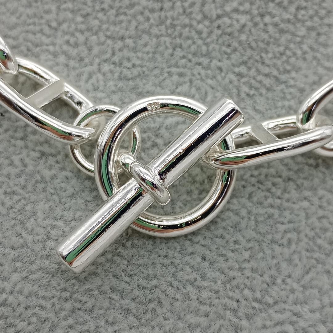 Silver 925 Necklace Chaine d’Ancre Toggle Clasp 40