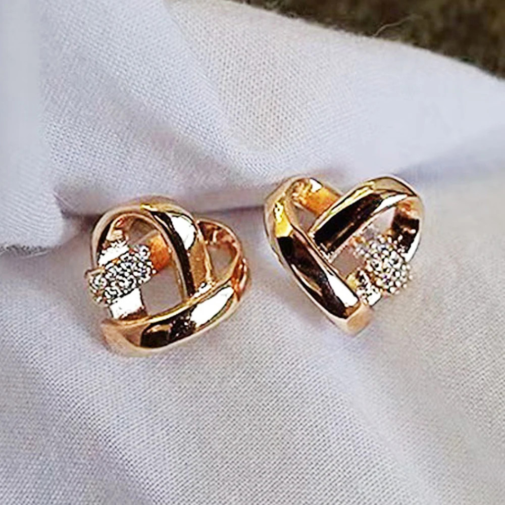 Love Earrings Ear Stud Piercing Silver Color/Gold Color Fashion