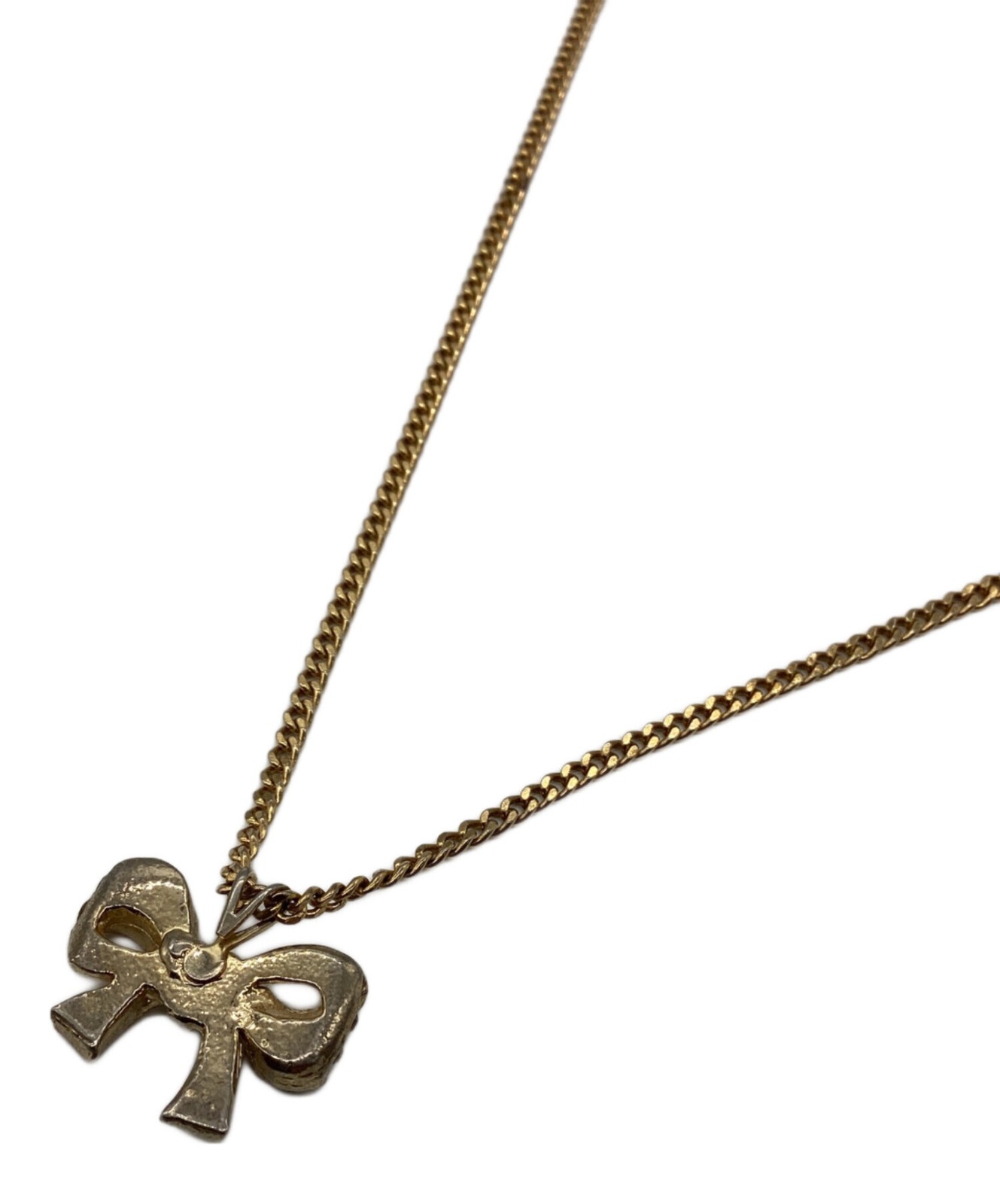 CHRISTIAN DIOR Necklace Ribbon Authentic From Japan