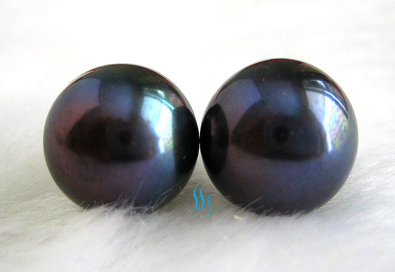 12.0-12.5mm Freshwater Pearl Earrings Stud Earrings——MORE COLORS