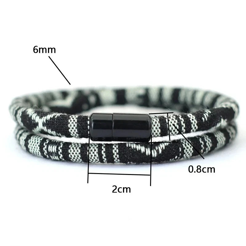 Men s Boho Rope Magnetic Bracelet Beach Surf Braided Bracelet Pulsera Gift