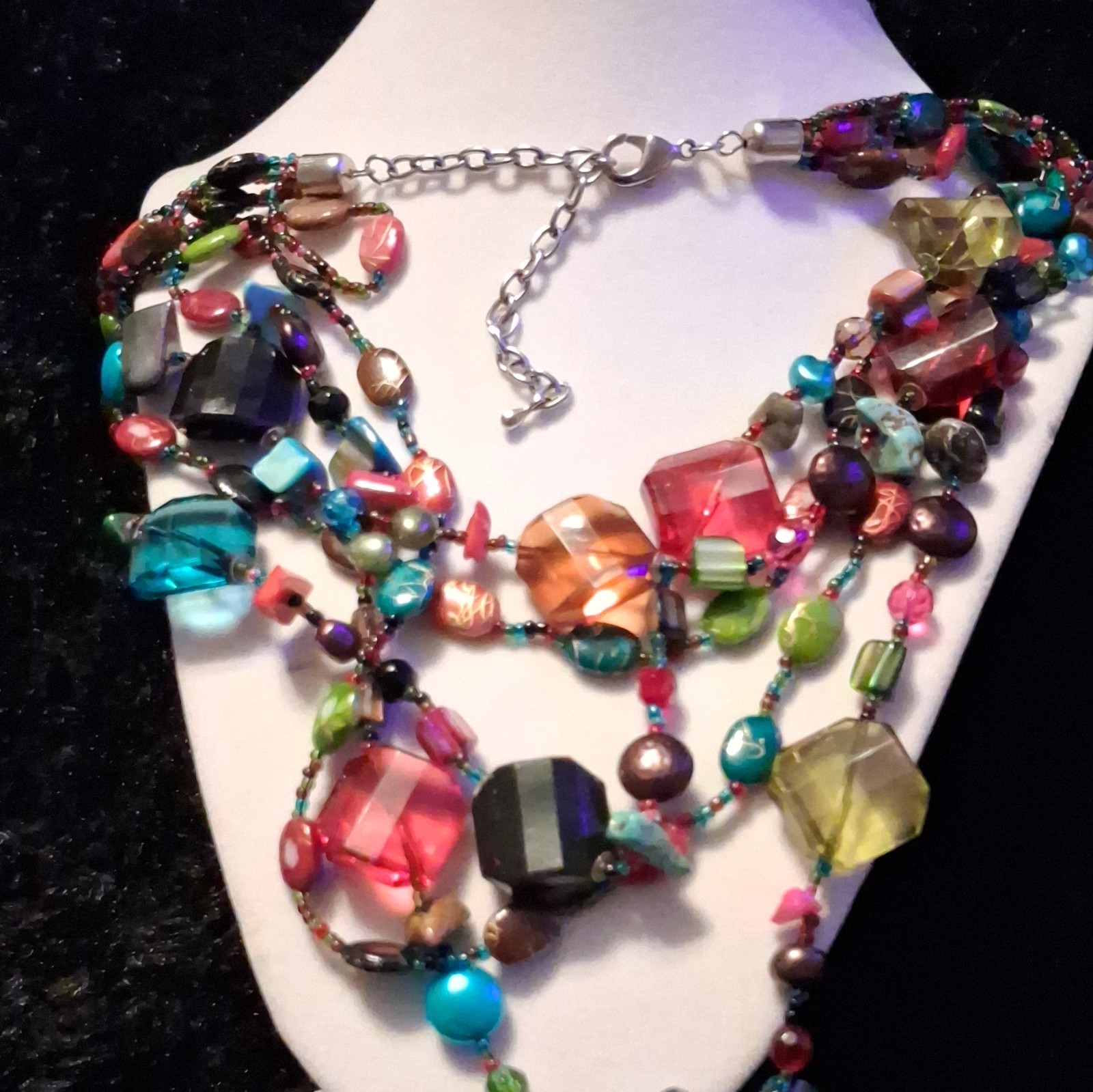 Multi-Strand Colorful boho fun neckless