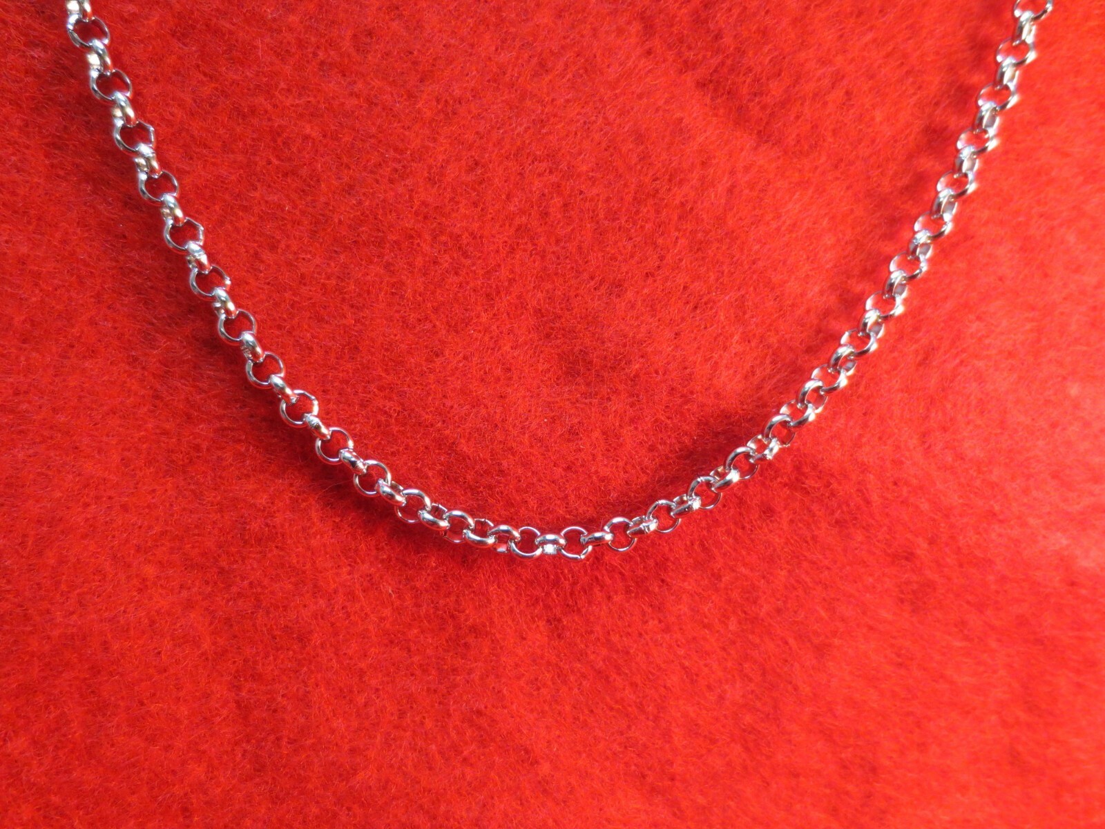 26 INCH SILVER STAINLESS STEEL 4MM ROLO LINK ROPE CHAIN NECKLACE