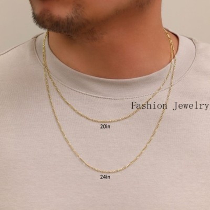 14K Yellow Gold 2mm- 7.5mm Chain Italian Link Necklace Men Women 16″- 30″