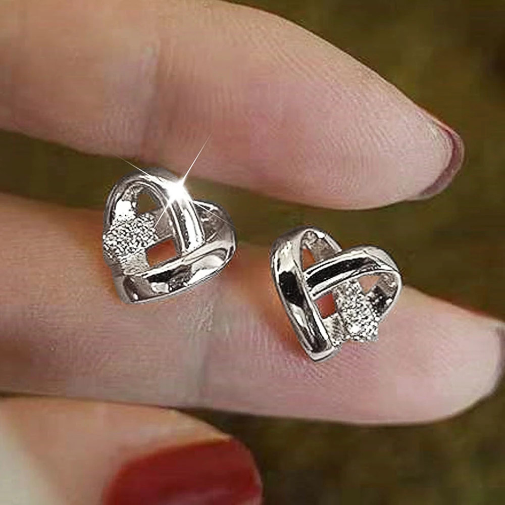 Love Earrings Ear Stud Piercing Silver Color/Gold Color Fashion