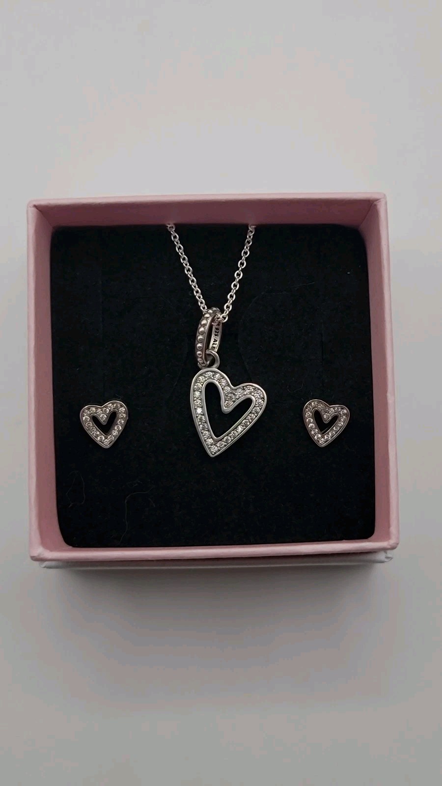 🔅 L’AMOUR 925 Sterling Silver Bunny Hugging Gem Heart Reversible