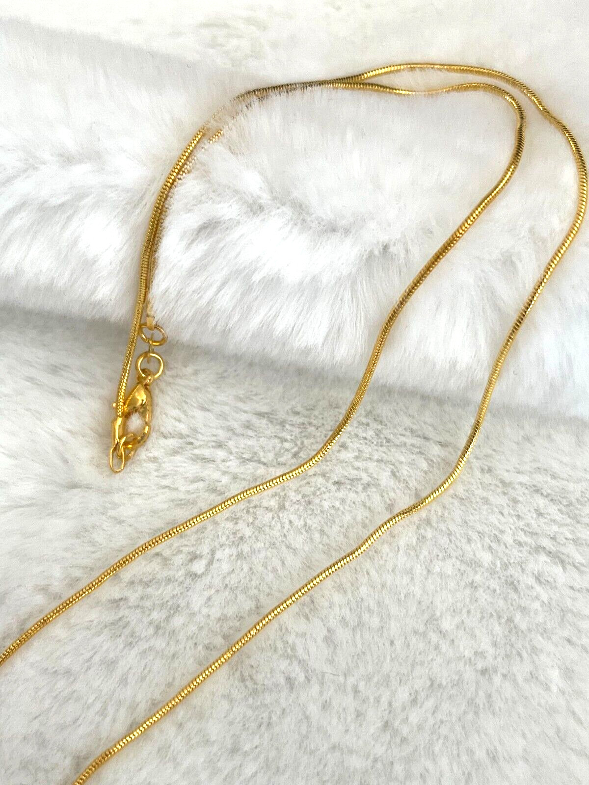 Men’s Women’s Elegant New 20″ Gold Tone 1.2mm Snake Chain Fits Pendant Necklace