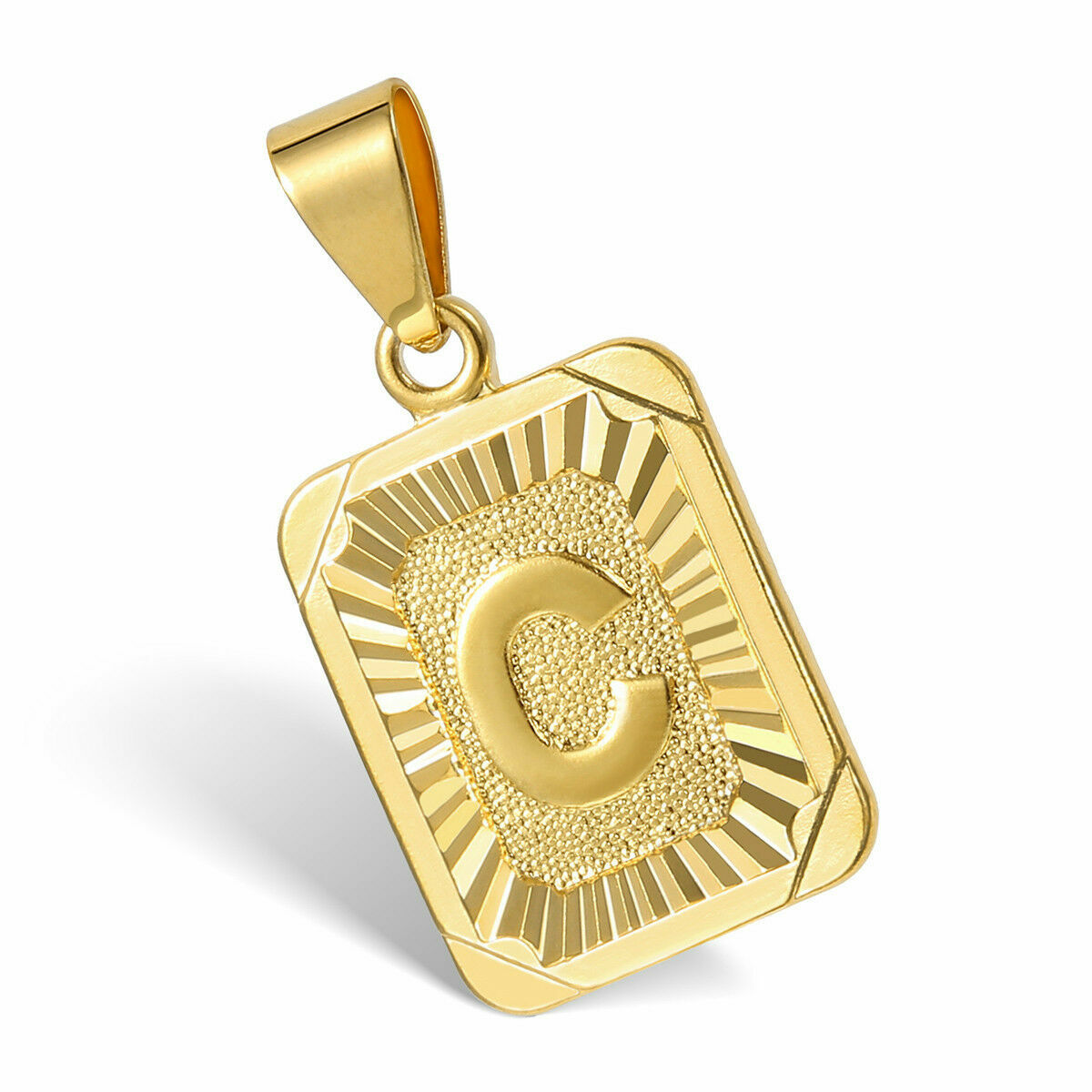 Lovers Jewelry Gold Filled Letter a-z Pendant Necklace 16″ Box or 20″ Curb Chain