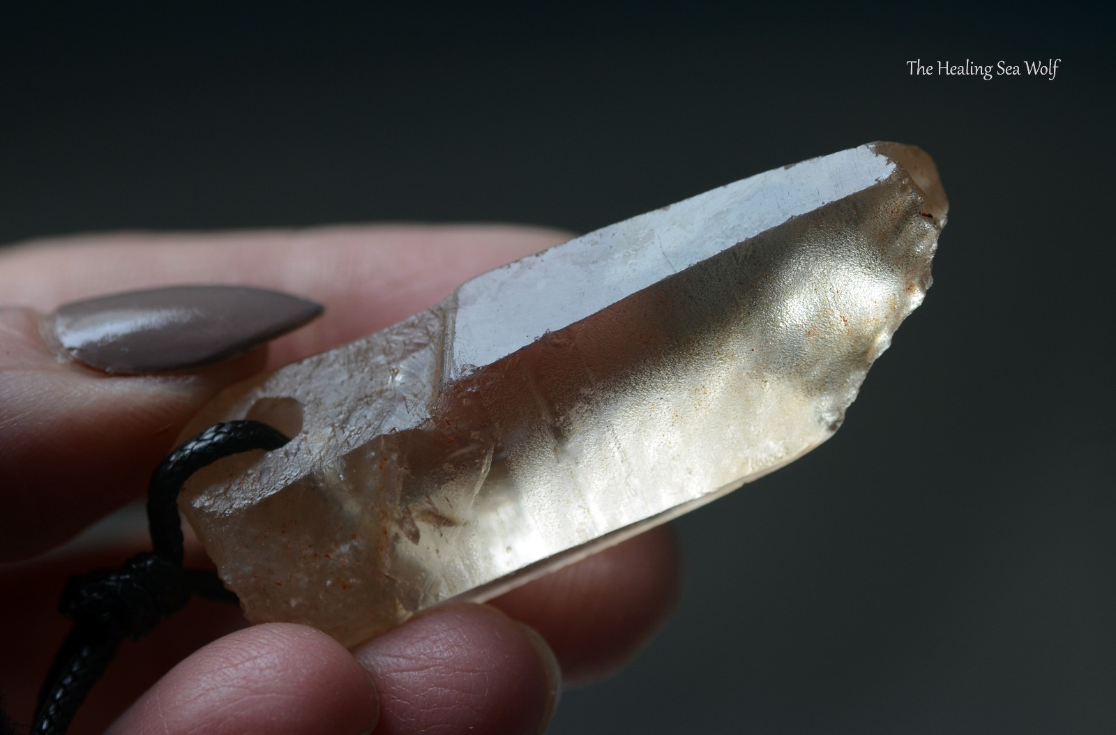 Etched Citrine Necklace Arcturian Triangular “Starship” Markings | from Zambia