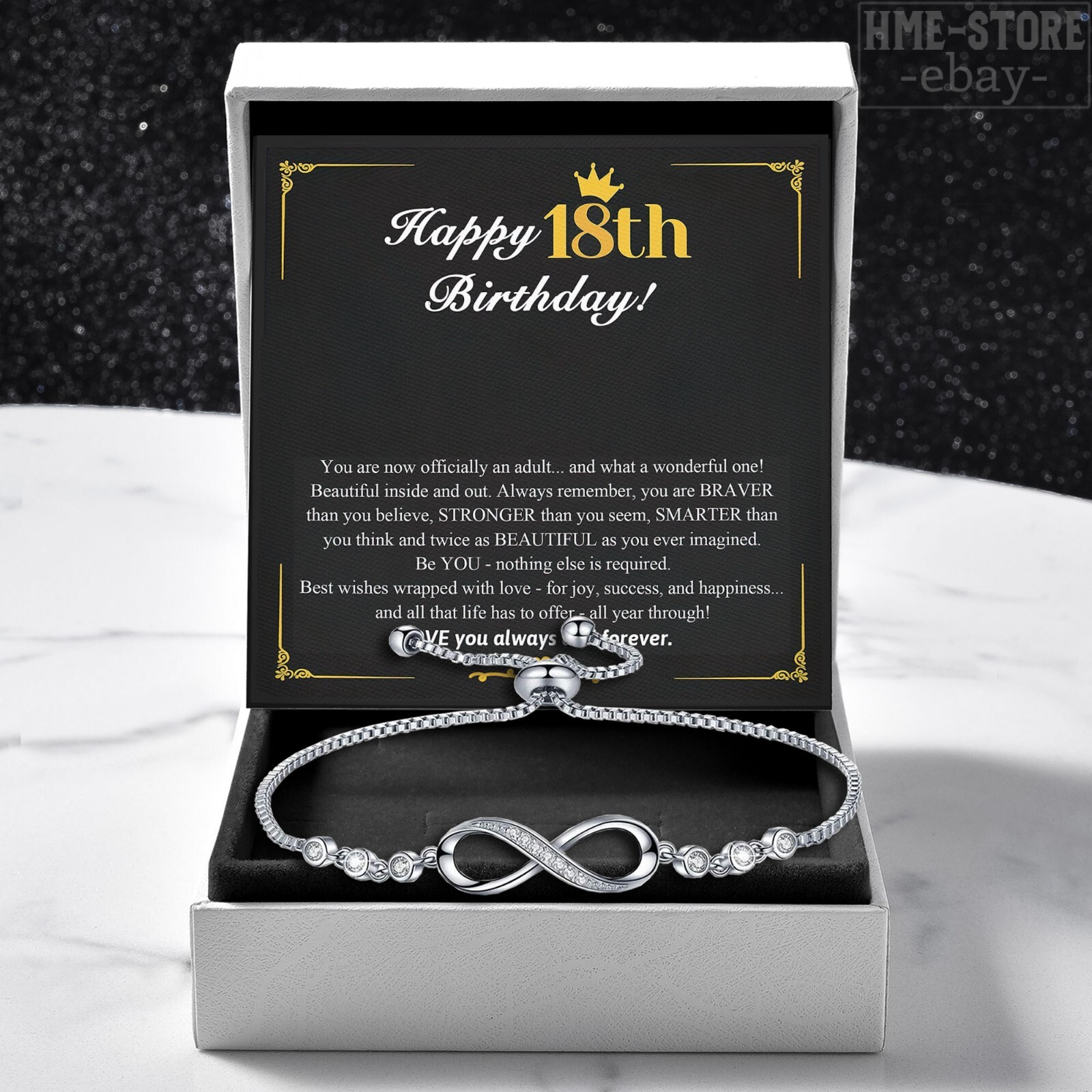 18th Birthday Infinity Bracelet for 18 Years Old Girl Love Gifts for Daughter