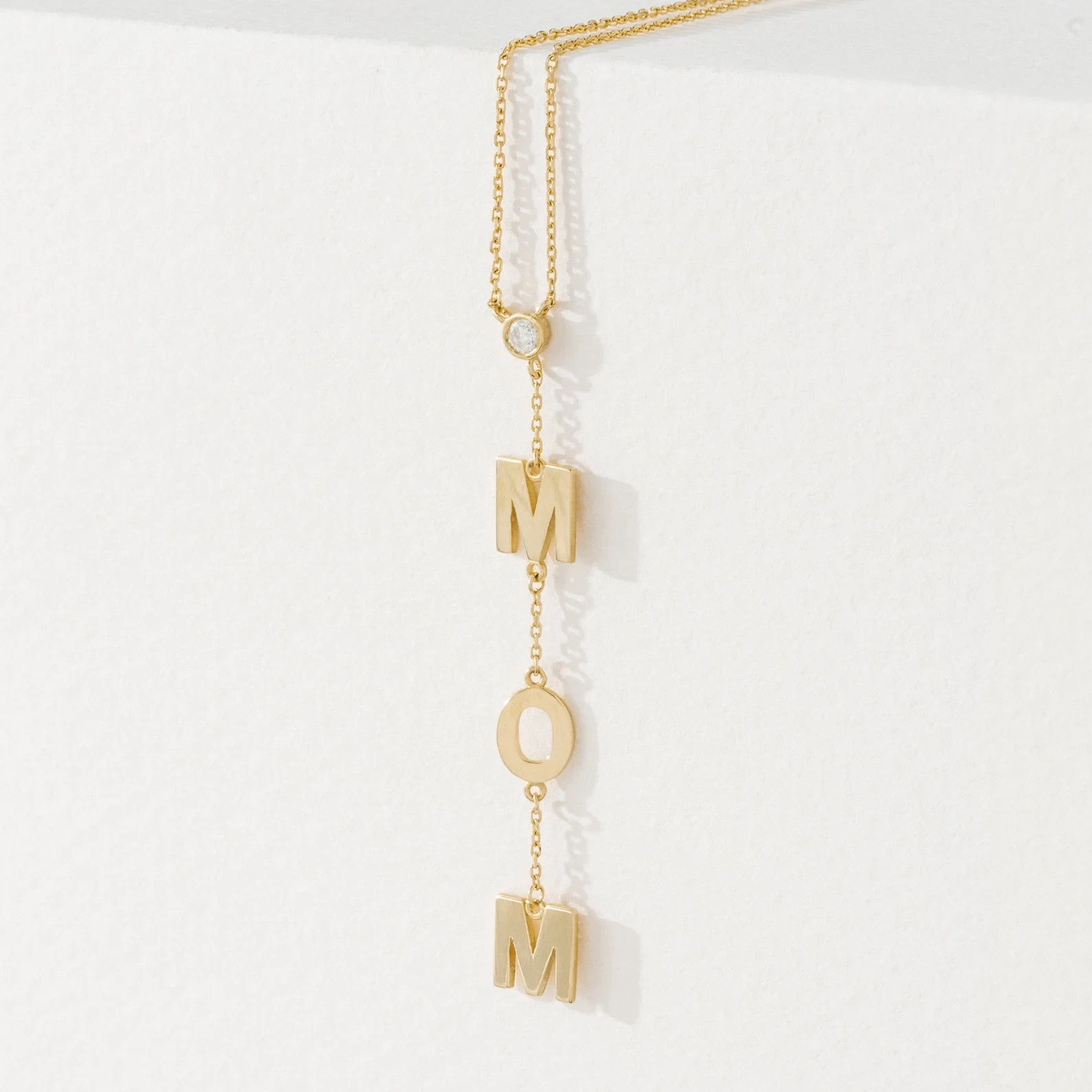 Lab Grown 1.00 Ct Round EF VS Diamond Lariat Bezel Necklace in 14K Solid Gold