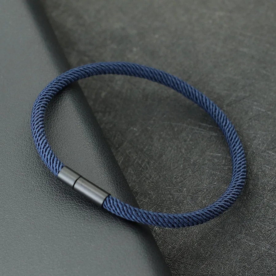 Red Nylon Rope Bracelet Adjustable Minimalist Handmade Thread Wrist Jewelry