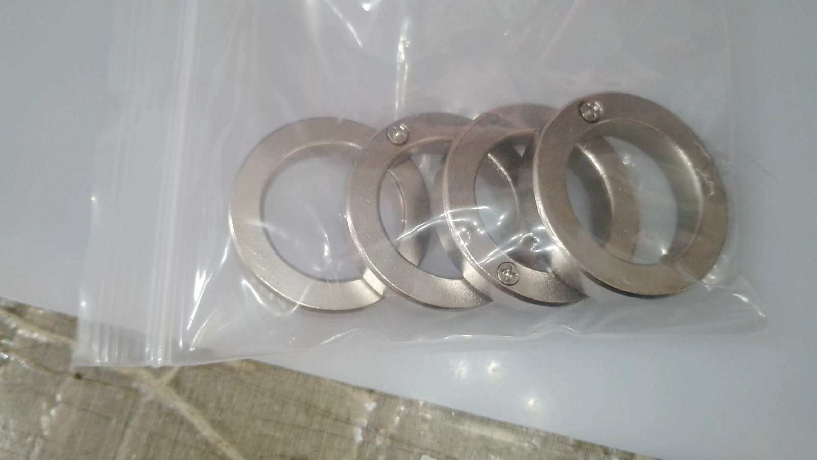 4X Stainless Steel Outdoor Rotatable Folding Buckle Ring For Hiking Defense