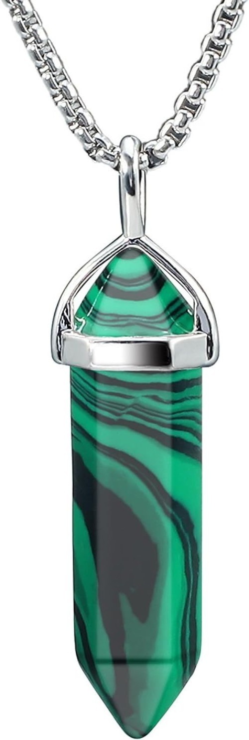 Spiritual 18-Inch Malachite Crystal Necklace – Perfect Gift for All Occasions
