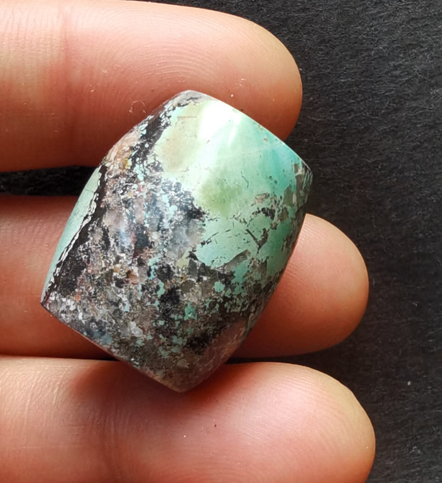 15.7g,barrel Genuine natural rainbow Turquoise stone pendant loose bead