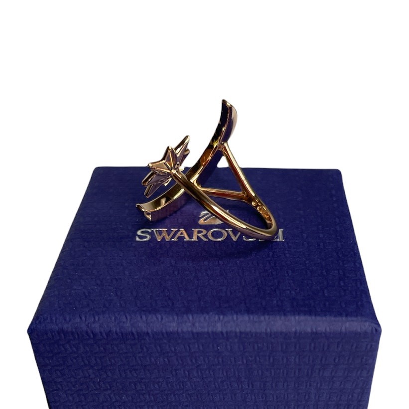 Swarovski Symbolic Moon Star Motifs Ring Rose Gold Tone 52 EUR / 6 USA