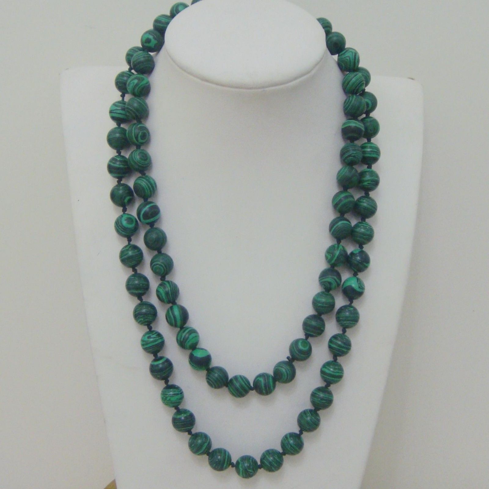 8MM 10mm 12mm Green Malachite Gemstone Round Beads Necklace 18-36” AAA