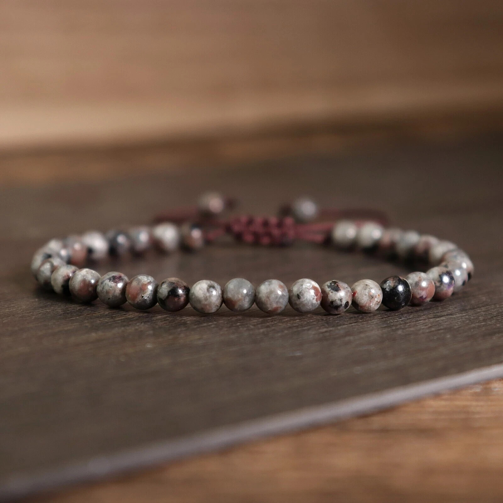 Genuine Yooperlite 4mm Bead Bracelet Minimalist UV Glowing Crystal Layering Gift