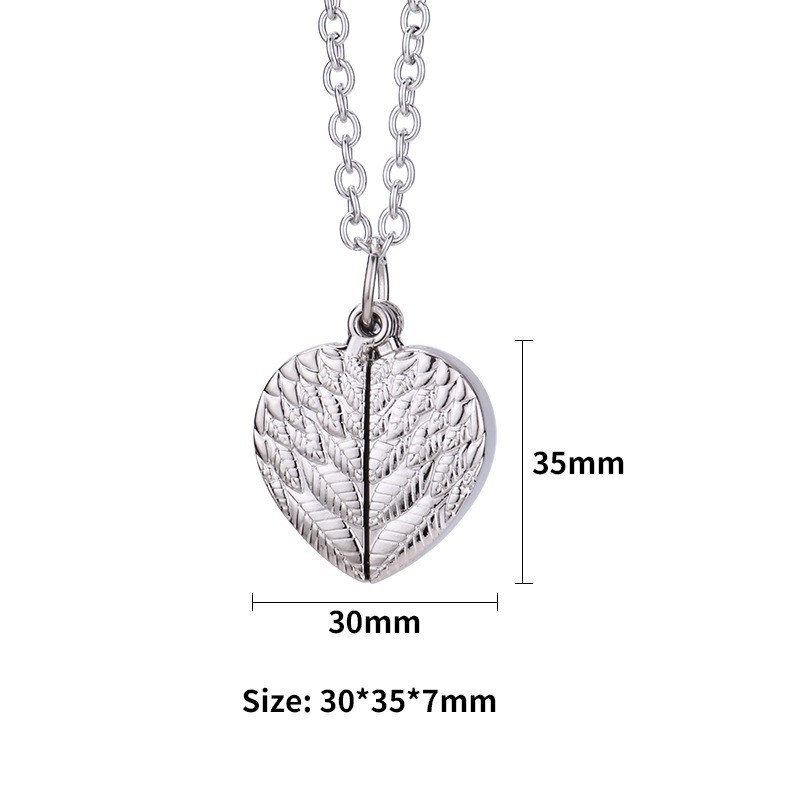 Silver Angel Wings Heart Photo Locket Necklace Memorial Keepsake Gift Pendant