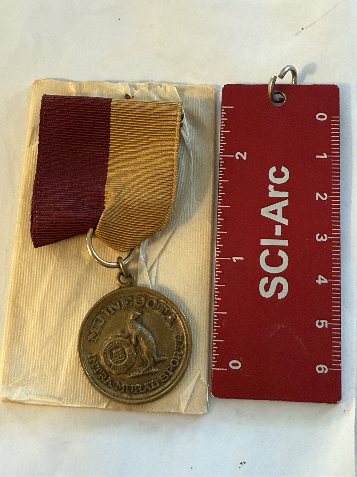1939 Minnesota Jostens Pio Hall INTRA MURAL Sports Medal bronze Ribbon MEDAL