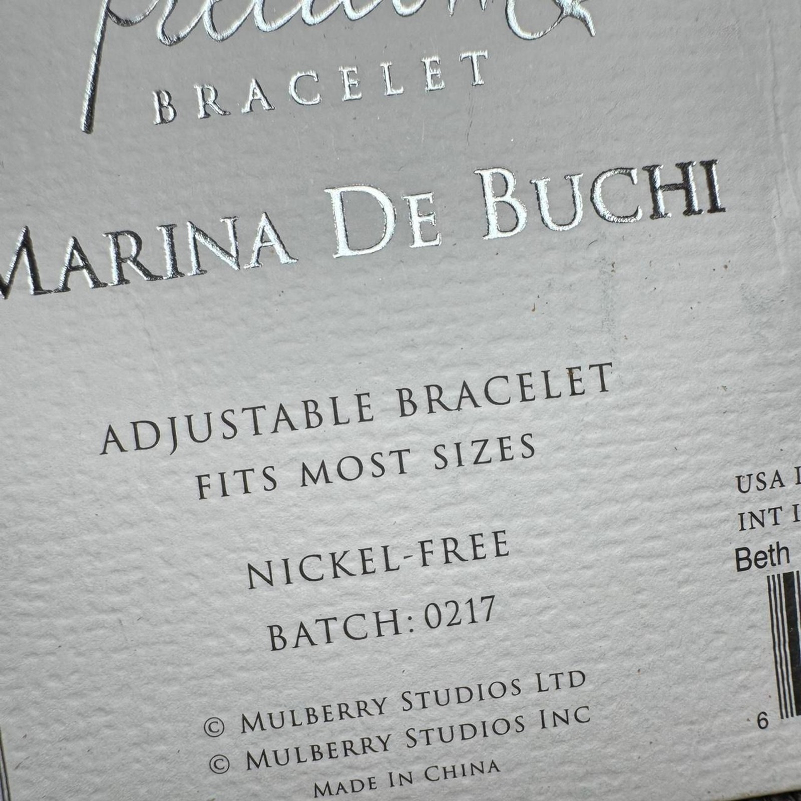 Marina De Buchi “Beth” Freedom Bracelet Gold Tone Adjustable Nickel-Free NWT