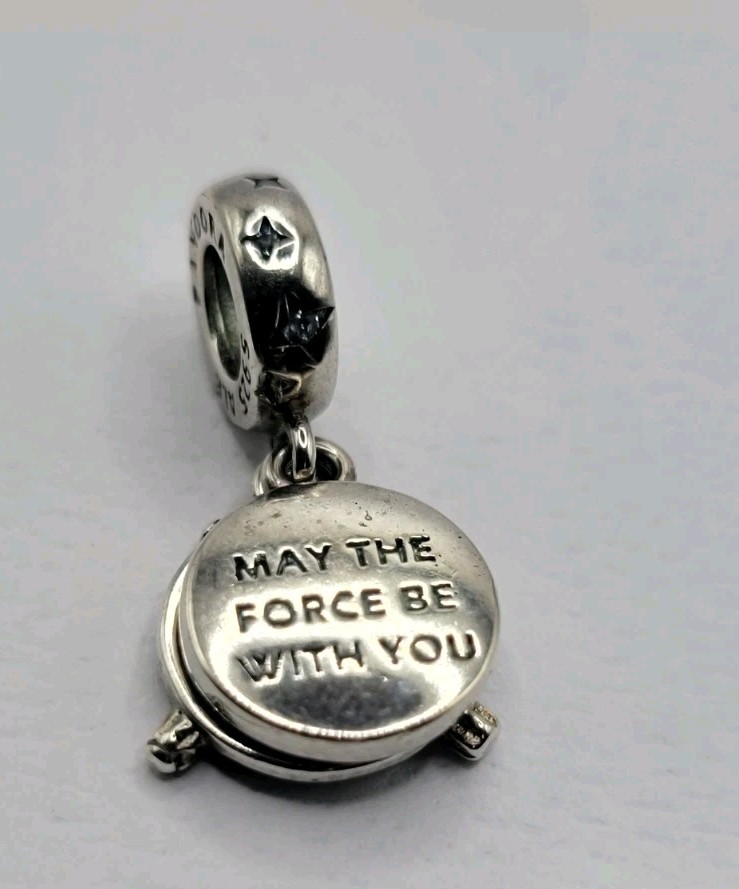 Authentic Pandora Star Wars Charms Set Millen Falcon & Lightsaber Duel w/Box D51